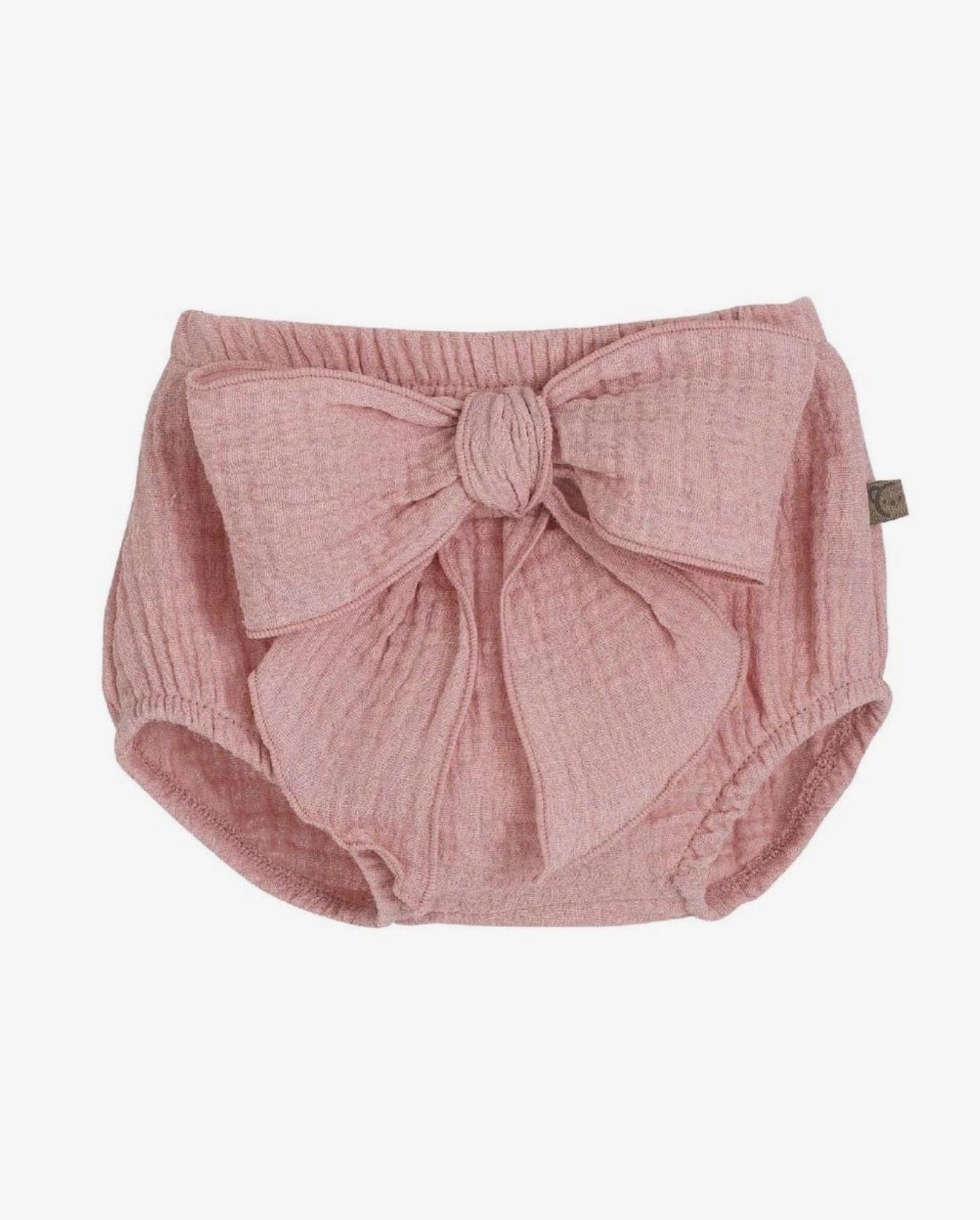 Creaciones Calamaro muslin bow back diaper cover