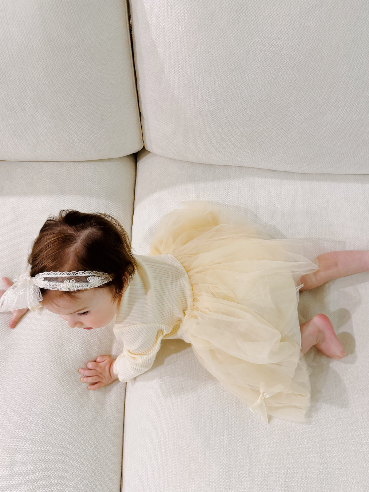 Annie & Charles Long Sleeve Tulle Dress