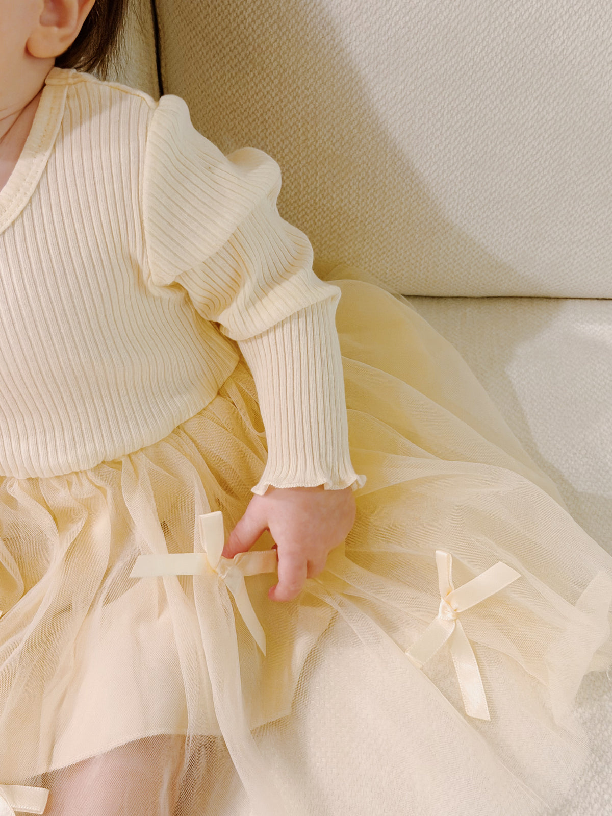 Annie & Charles Long Sleeve Tulle Dress
