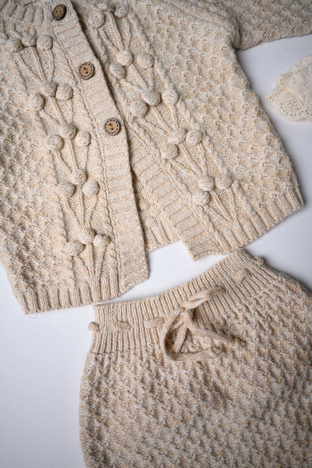 2 piece cotton sweater and bloomer set