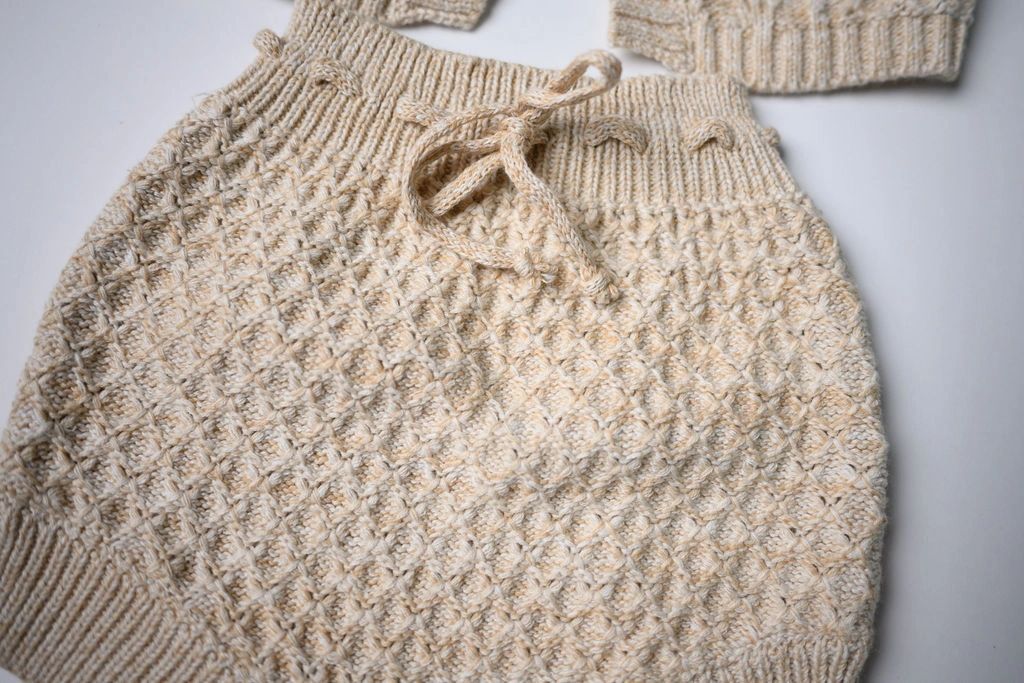 2 piece cotton sweater and bloomer set