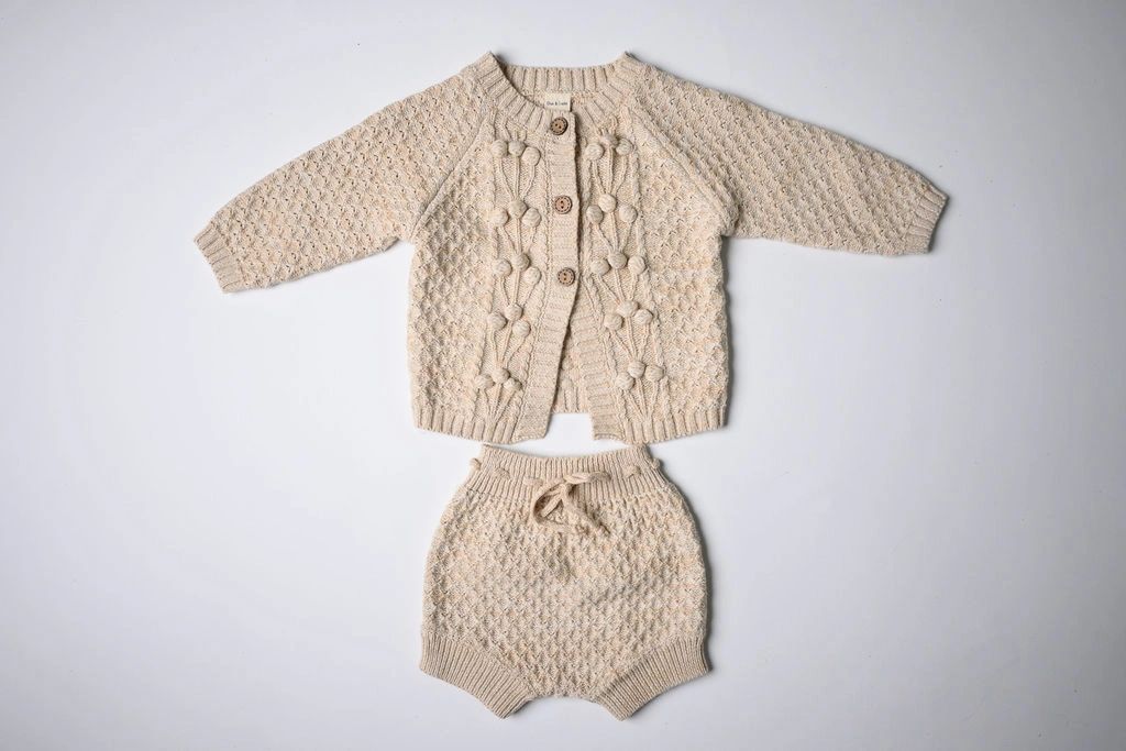 2 piece cotton sweater and bloomer set
