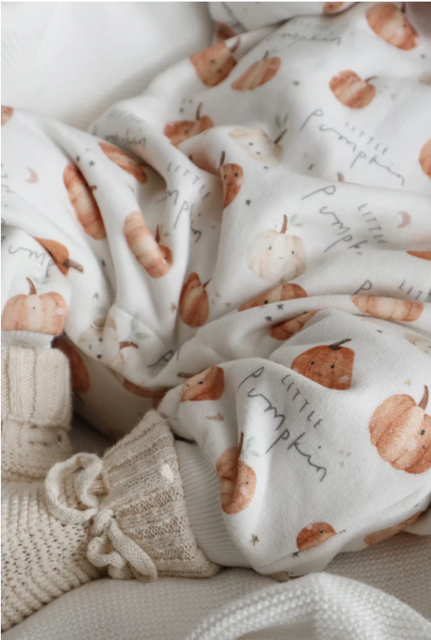 Pumpkin printed coverall