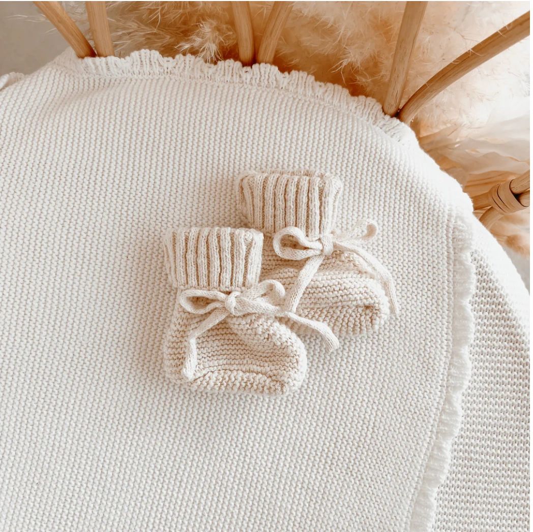 Blossom and Pear mini knit booties