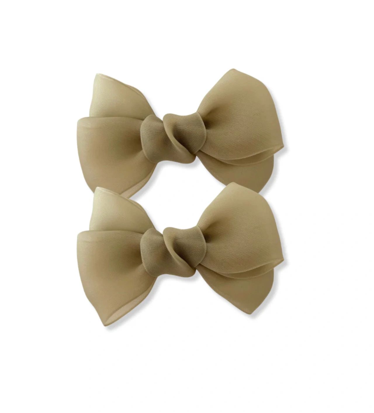 Bow So Cute Marshmallow chiffon hair clips