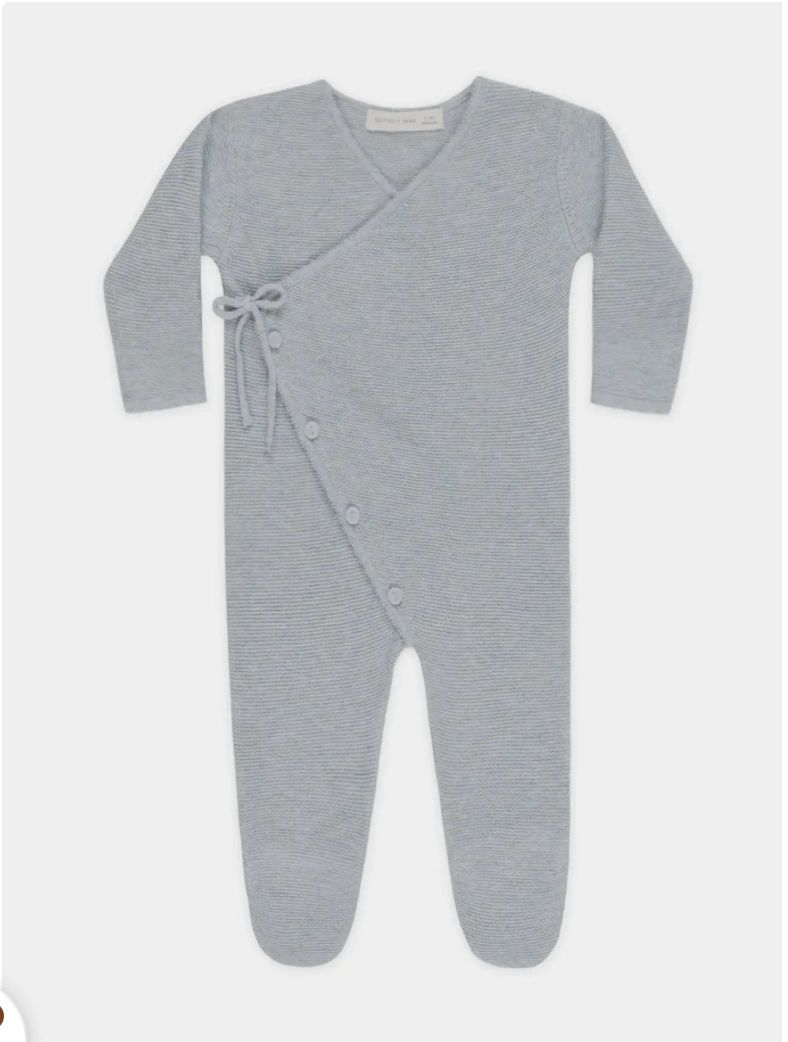 Quincy Mae organic cotton Wrap Knit Footie