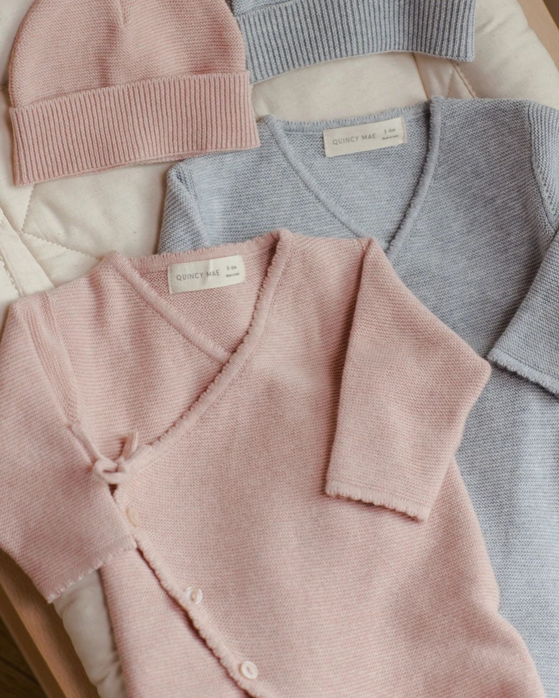 Quincy Mae organic cotton Wrap Knit Footie