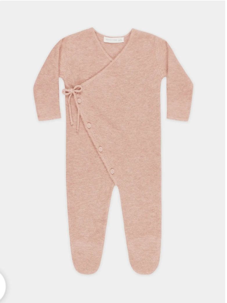 Quincy Mae organic cotton Wrap Knit Footie