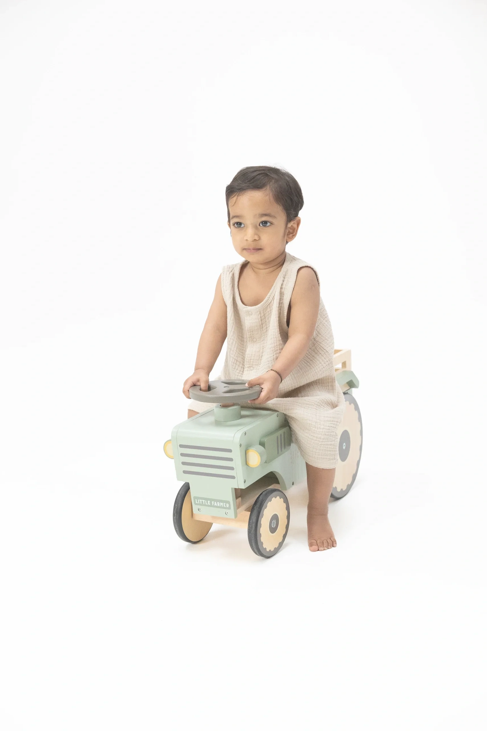 Angel Dear French oak muslin sleeveless romper