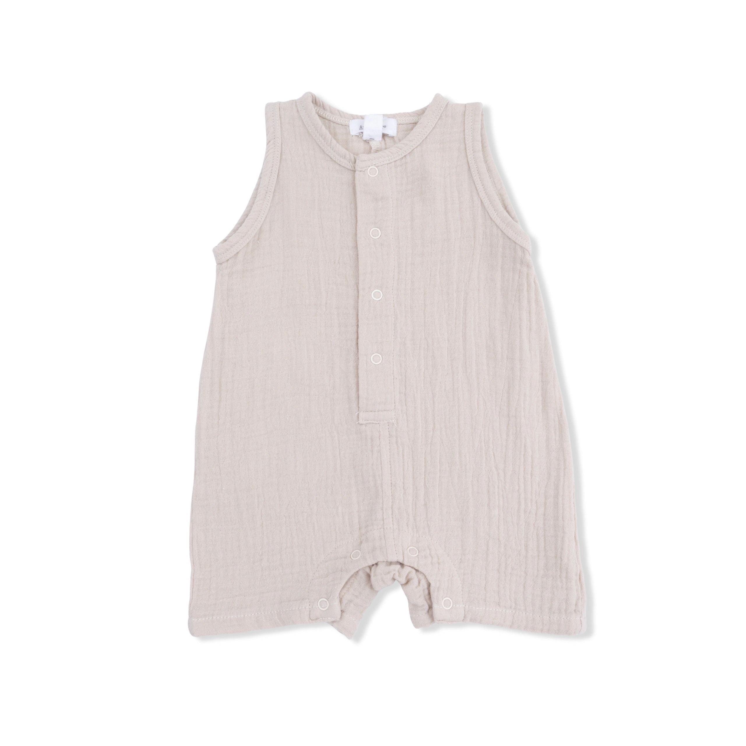 Angel Dear French oak muslin sleeveless romper