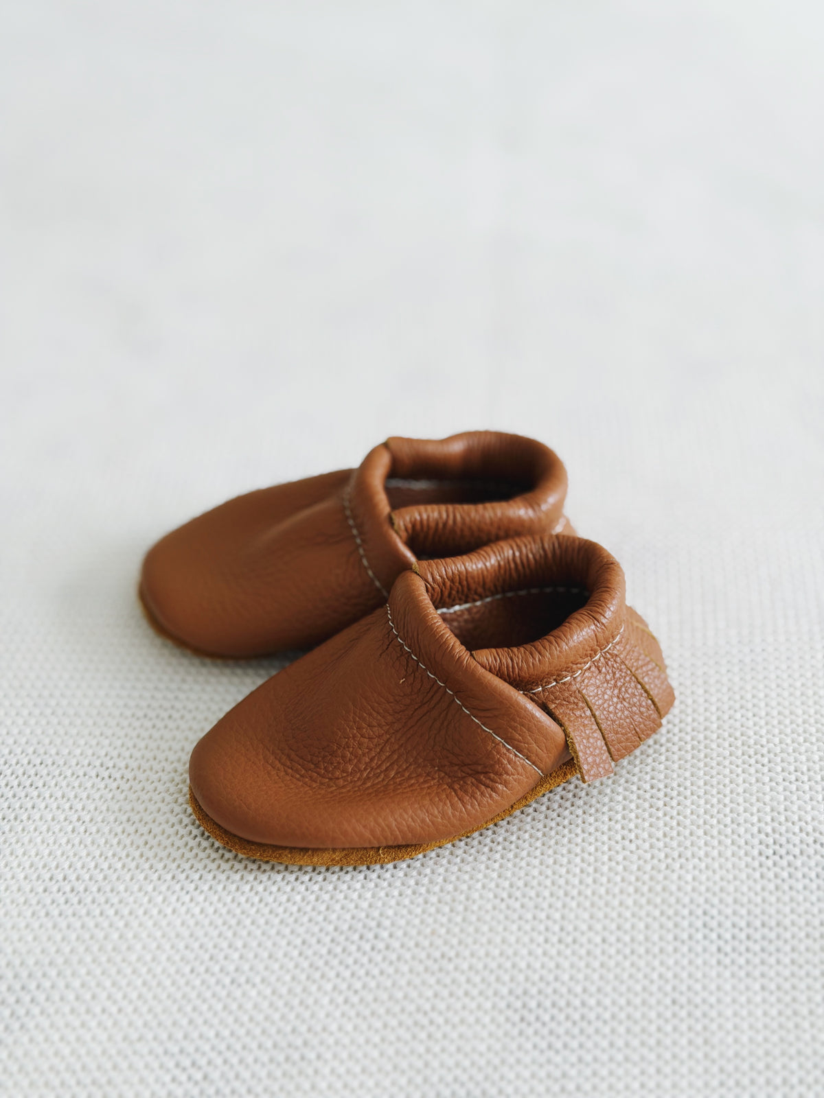 Starry Knight authentic leather moccasin crib shoes