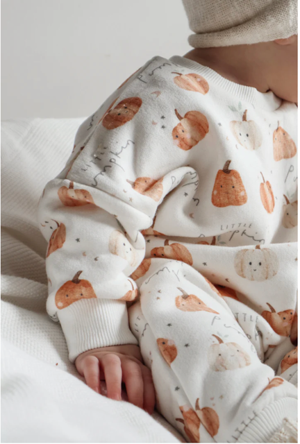 Pumpkin printed coverall
