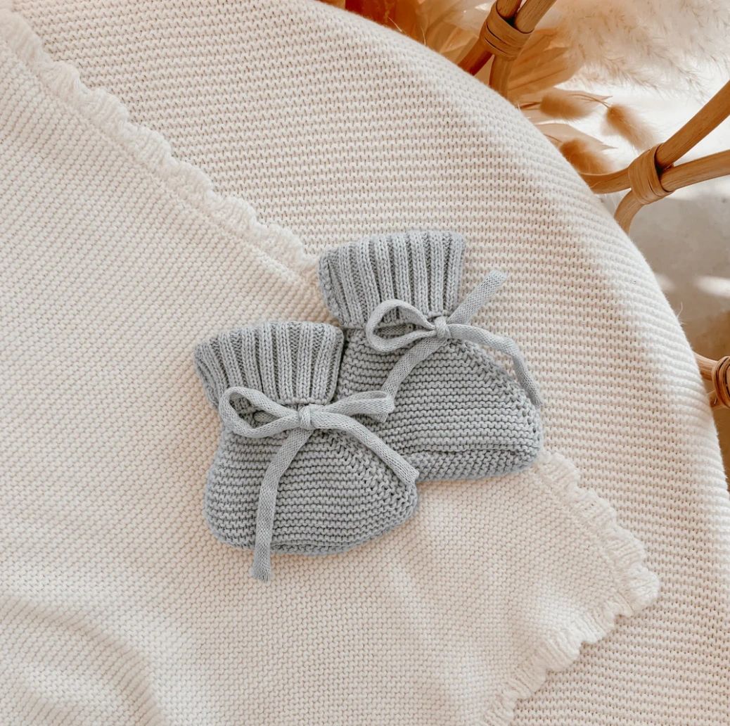 Blossom and Pear mini knit booties