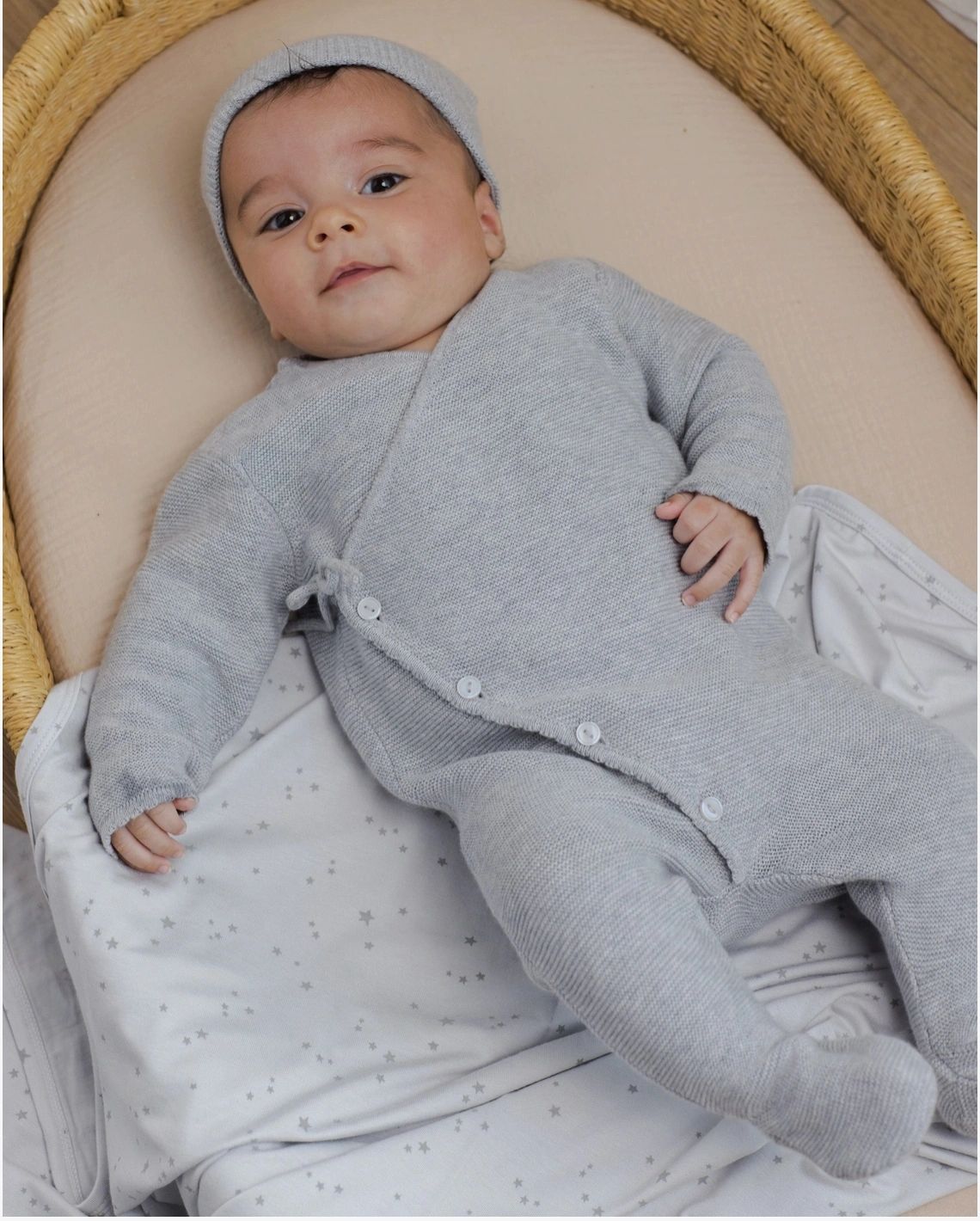 Quincy Mae organic cotton Wrap Knit Footie