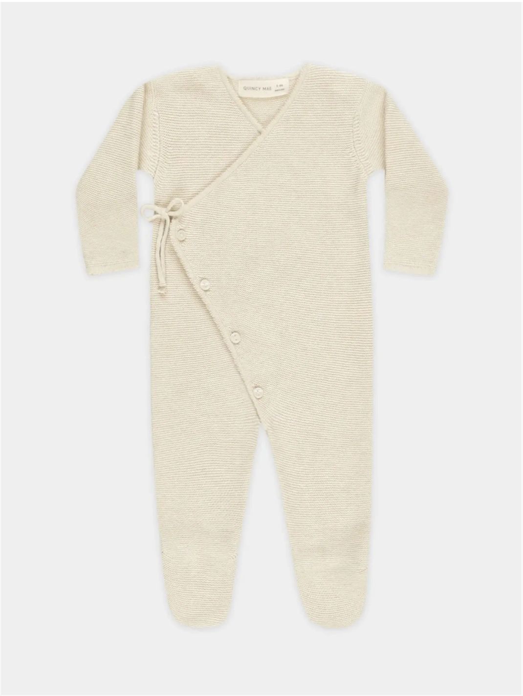 Quincy Mae organic cotton Wrap Knit Footie
