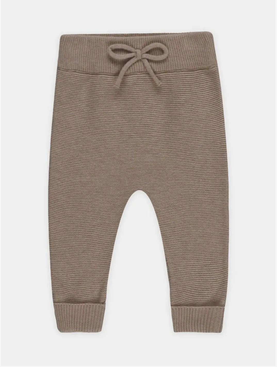 Quincy Mae  organic cotton knit pant heathered mochas