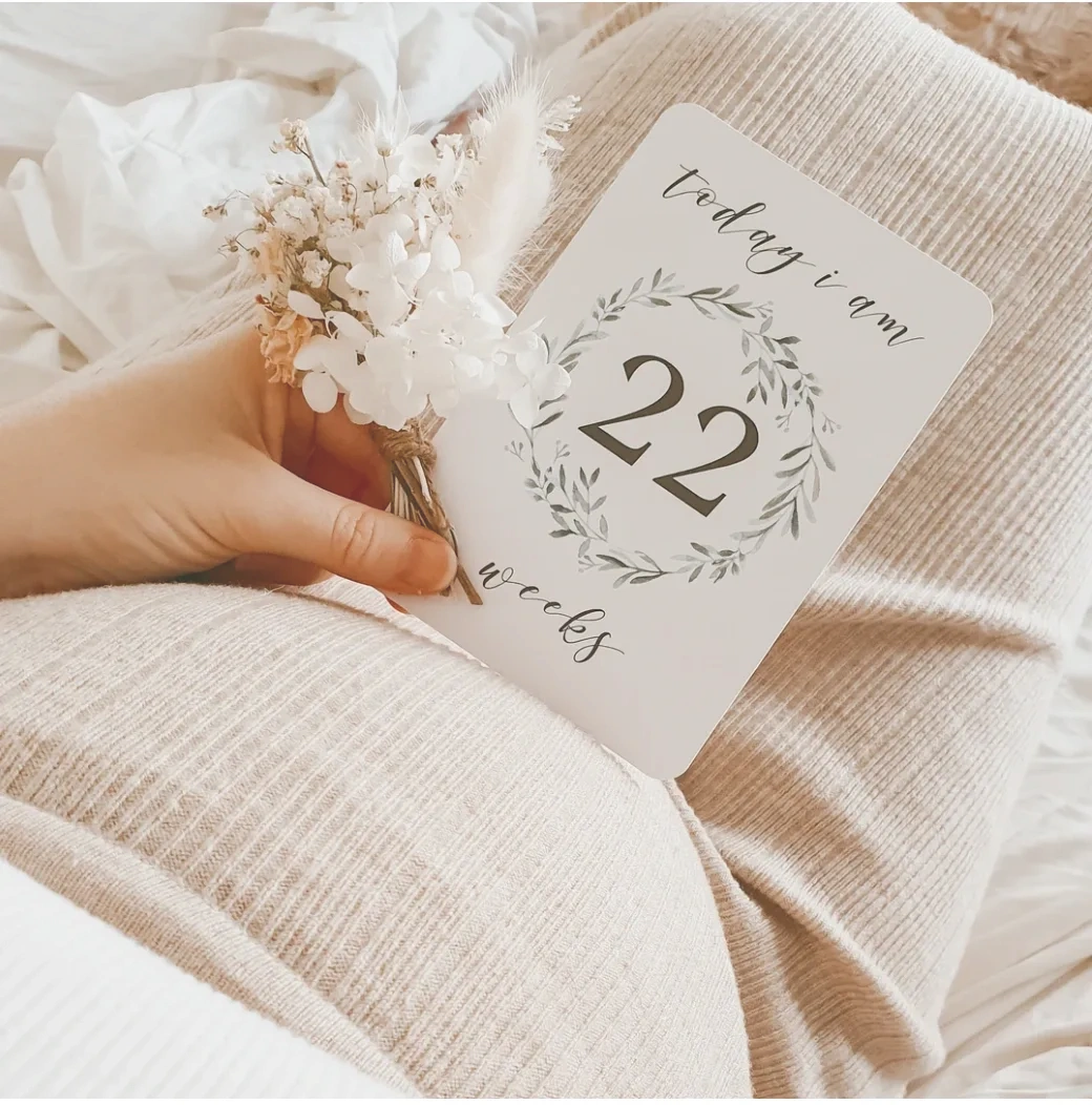 Blossom and Pear Pregnancy Milestone Cards