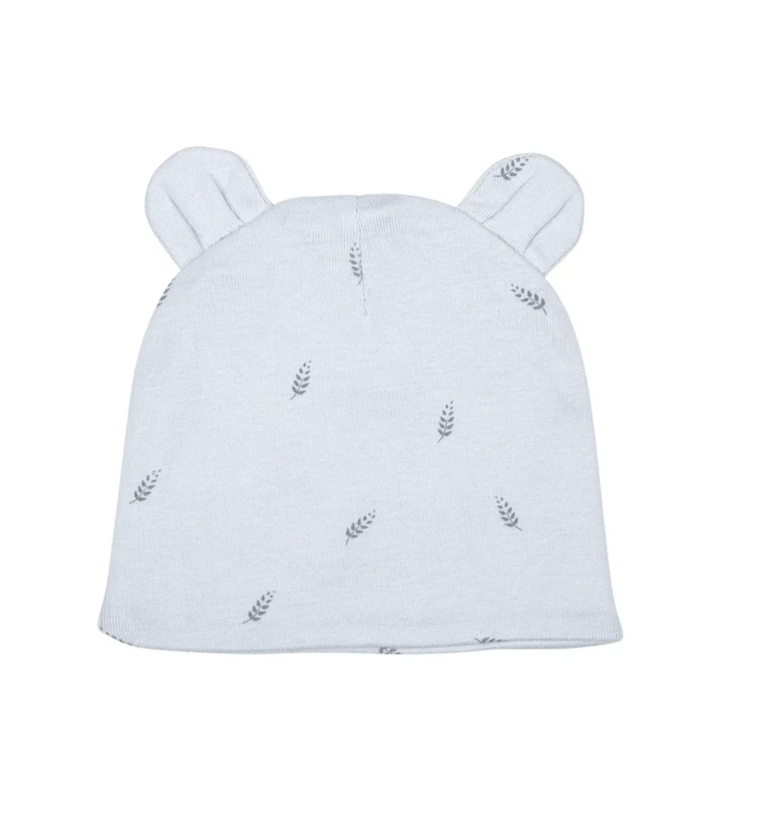Koalav baby hat with bear ears mineral gray print
