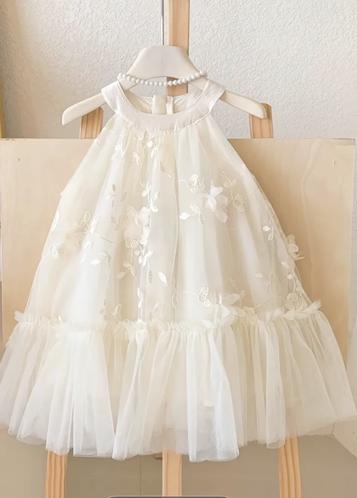 The Snug Baby Company Tulle dress with 3D appliquéd flowers