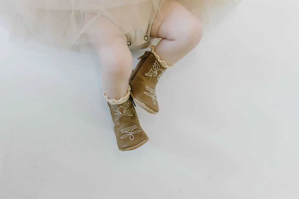 Little Love Bug premium leather non-slip cowboy boots